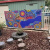 Outdoor fence wall mural Indigenous Art