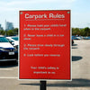 safety sign for the car park