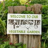 Metal Sign: Welcome to our vegetable garden